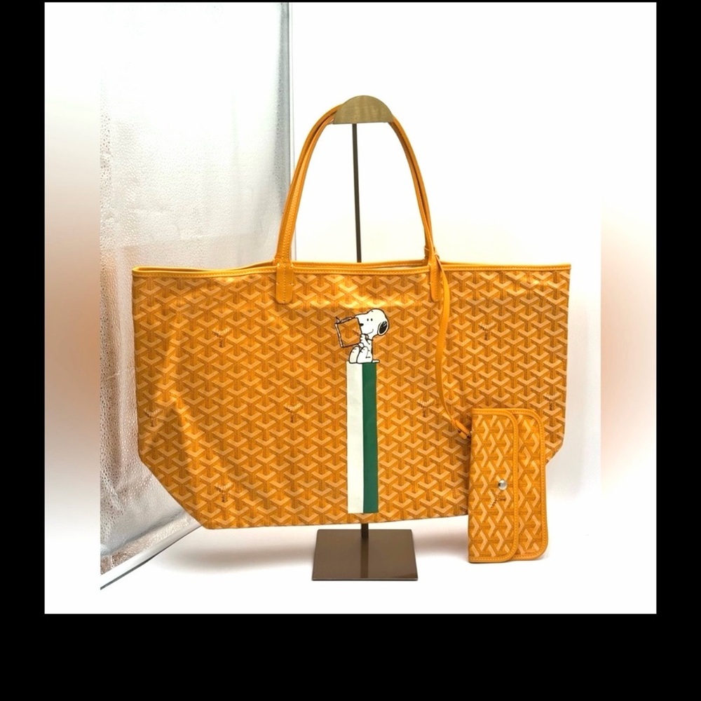 Goyard St Louis GM Yellow Snoopy Marquage Tote w/ Pochette & Dust Bag - Picture 3 of 17